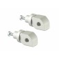 Supports de repose-pieds arrière LIGHTECH argent Kawasaki