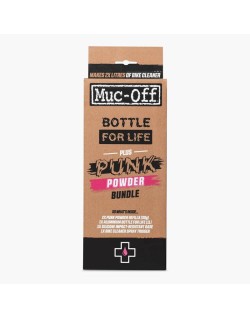 Pack bouteille aluminium et poudre nettoyante MUC-OFF Punk Powder/Bottle for Life
