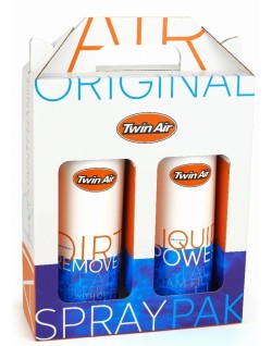 Pack nettoyage TWIN AIR Liquid Power Spray + Dirt Remover - 2x500ml