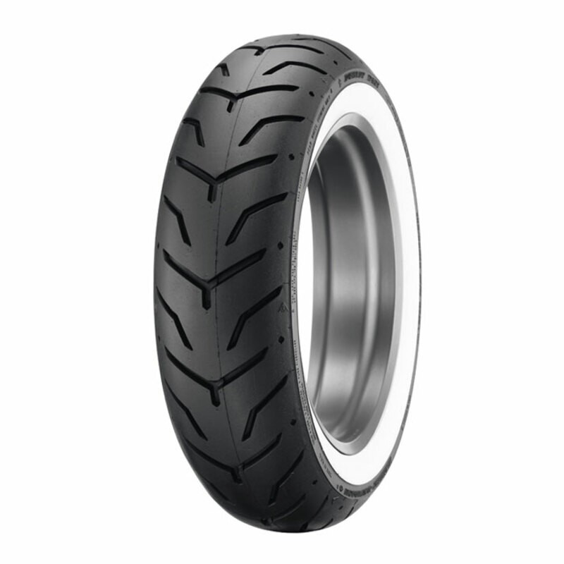 Pneu DUNLOP D407 (HARLEY-D) WWW Flancs Blancs Larges 180/65 B 16 M/C 81H TL