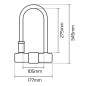 Antivol U OXFORD Magnum avec support - 170x315mm Antivol U OXFORD Magnum avec support - 170x315mm