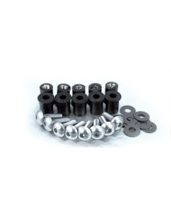 Kit vis + inserts + rondelles pour bulle BIHR Ø5mm alu