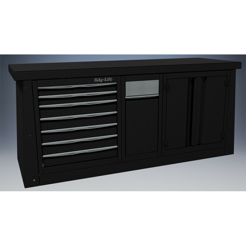 Meuble 2m BIKE LIFT 7 tiroirs/armoire/poubelle - MF-BL2000+M1+M4+M10 Meuble 2m BIKE LIFT 7 tiroirs/armoire/poubelle - MF-BL2000+M1+M4+M10