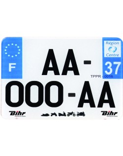 Plaques d'immatriculation PVC et fonds blancs PPI - SIV 210x130 département 976 - 10 pièces