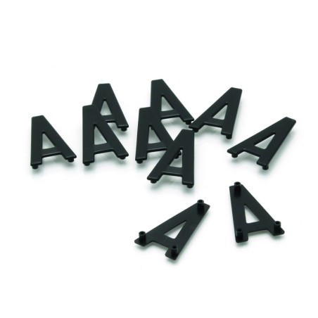 Caractère F en aluminium PPI 45mm pour plaques aluminium - 10 pièces