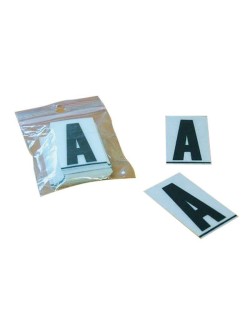 Caractère A en PVC à coller PPI 45mm pour plaques aluminium - 50 pièces