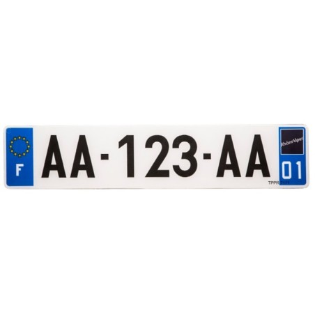 Plaques d'immatriculation PVC PPI - SIV 520x110  département  64 - 10 pièces