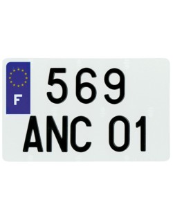 Plaques d'immatriculation PVC et fonds blancs PPI - SIV 210x130 département 973 - 10 pièces
