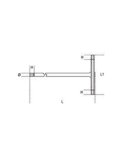 Clé mâle 6 pans en T BETA - 4mm