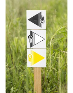 Flèches de signalisation S3 jaune 50 pièces 12x12cm