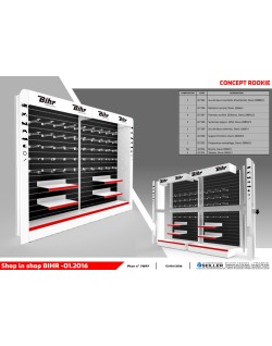 Concept shop-in-shop corner BIHR - Tablette supplémentaire