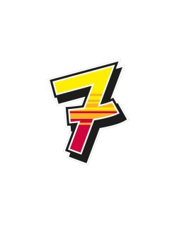 Jeu de 2 stickers "7" MALOSSI Enko 4 - 14,9X19,5 cm
