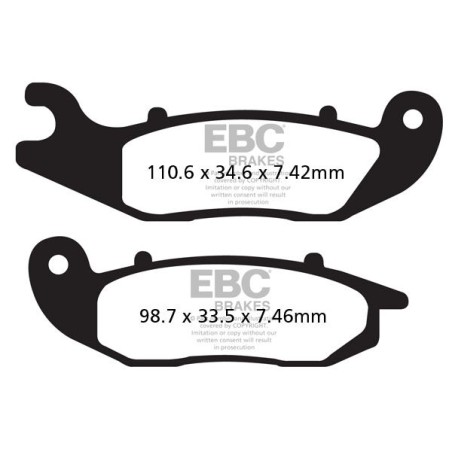 BRAKE PAD CARBON TT DIRT