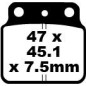 BRAKE PAD CARBON TT DIRT