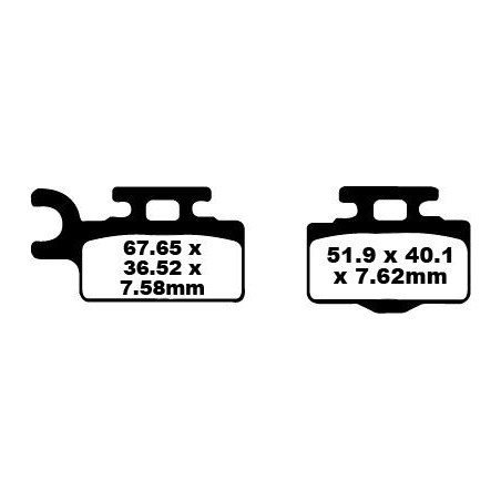 BRAKE PAD CARBON TT DIRT