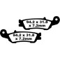 BRAKE PAD CARBON TT DIRT