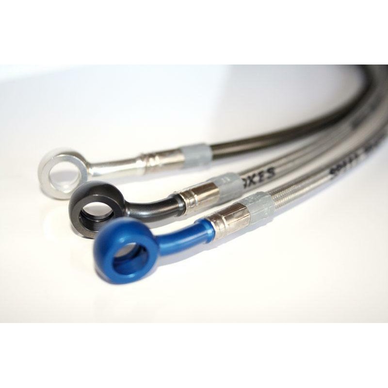 Durite Aviation SPEEDBRAKES inox/raccord bleu Durite Aviation SPEEDBRAKES inox/raccord bleu