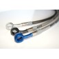 Durite Aviation SPEEDBRAKES inox/raccord bleu Durite Aviation SPEEDBRAKES inox/raccord bleu