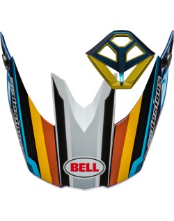 Kit visière et ventilation de bouche BELL Moto-10 Spherical - Tomac Replica 24 Gloss White/Gold