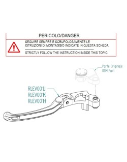 Kit leviers repliables/réglables LIGHTECH magnésium/aluminium