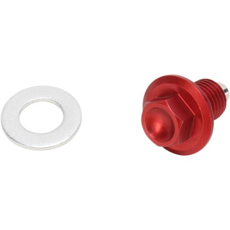 DRAIN PLUG MAGNETIC RED