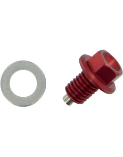 DRAIN PLUG MAGNETIC RED