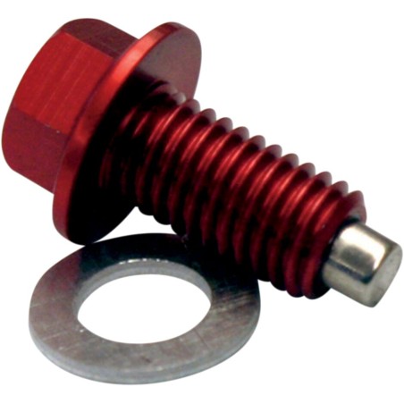 DRAIN PLUG MAGNETIC RED