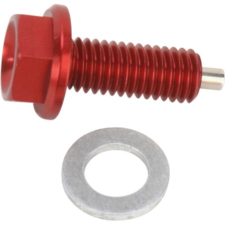 DRAIN PLUG MAGNETIC RED