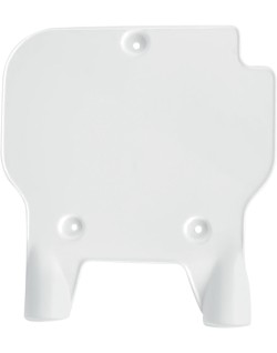 FRT PLATE KX80 91-97 WHT