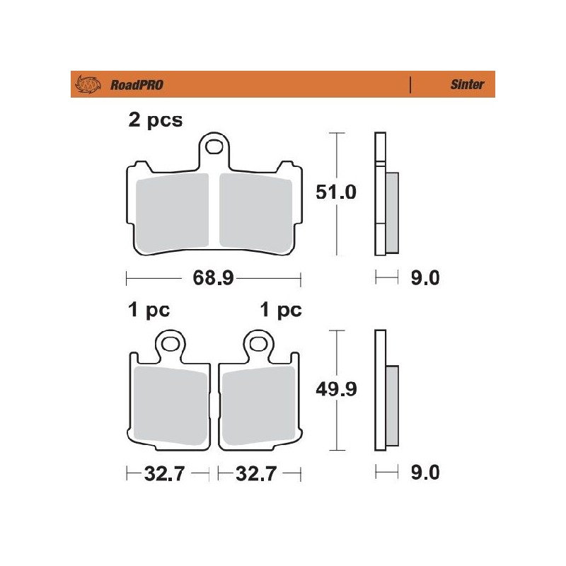 BRAKE PAD SINTER FRONT