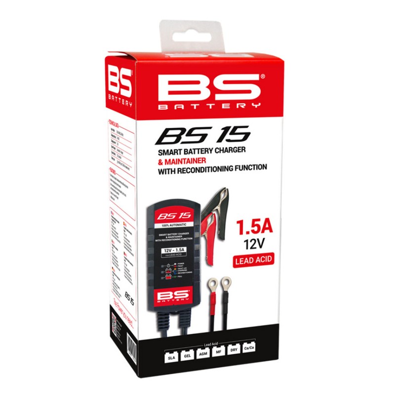 Chargeur de batterie intelligent BS BATTERY BS15 Chargeur de batterie intelligent BS BATTERY BS15