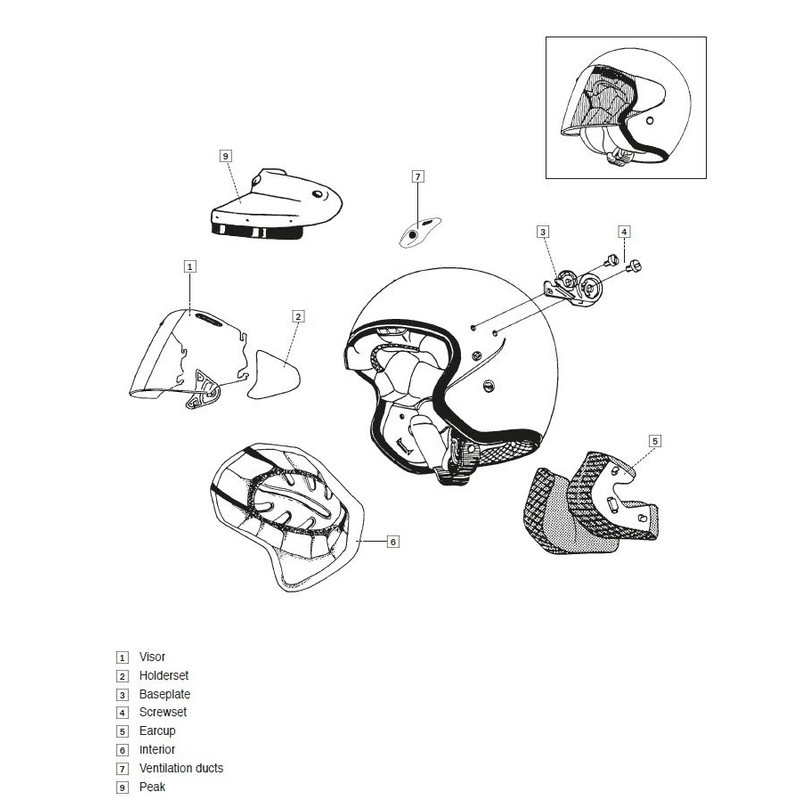 Coussin joue SZ-LIGHT ARAI casque jet clair15mm Coussin joue SZ-LIGHT ARAI casque jet clair15mm