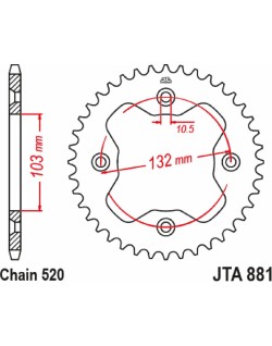 SPROCKET RL 520 38T ORG