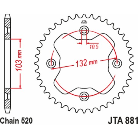 SPROCKET RL 520 38T ORG
