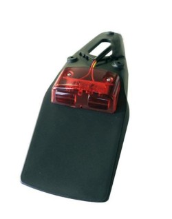 Extension de garde-boue arrière BIHR noir avec feu LED