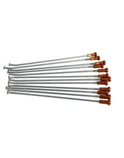 SPOKE KIT FR 14" SIL/OR