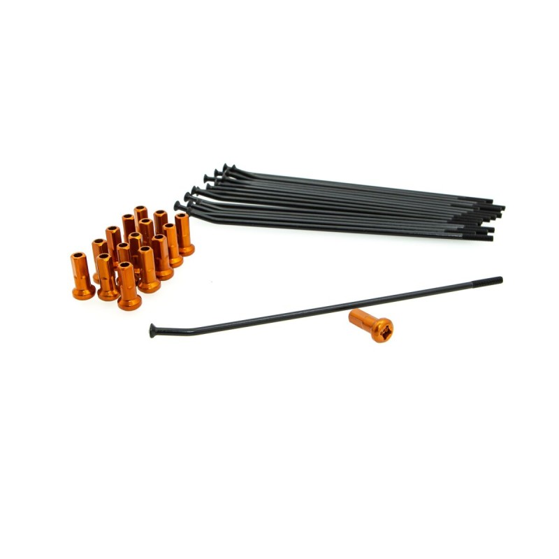 SPOKE KIT FR 14" BK/OR