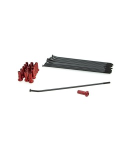 SPOKE KIT FR 14" BK/RD