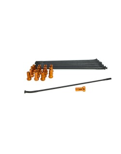 SPOKE KIT FR 19" BK/OR