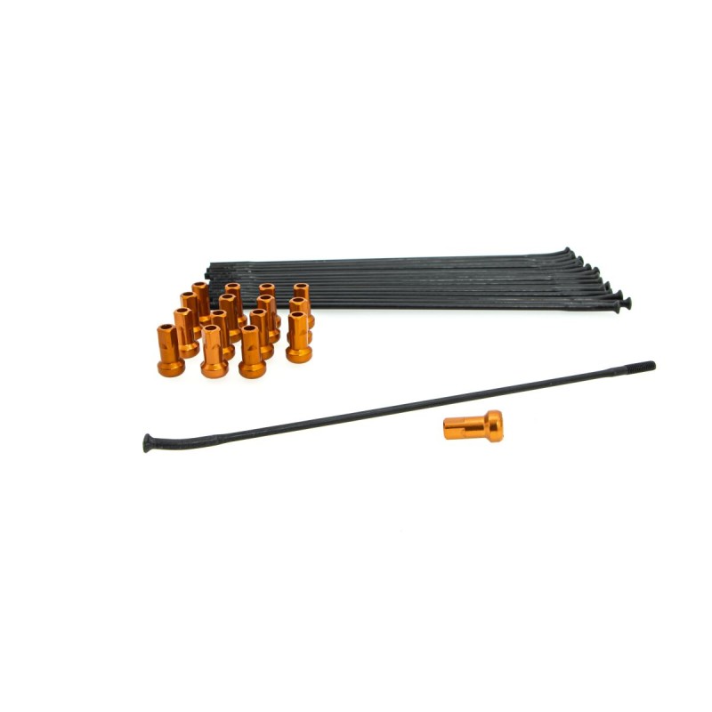 SPOKE KIT FR 19" BK/OR