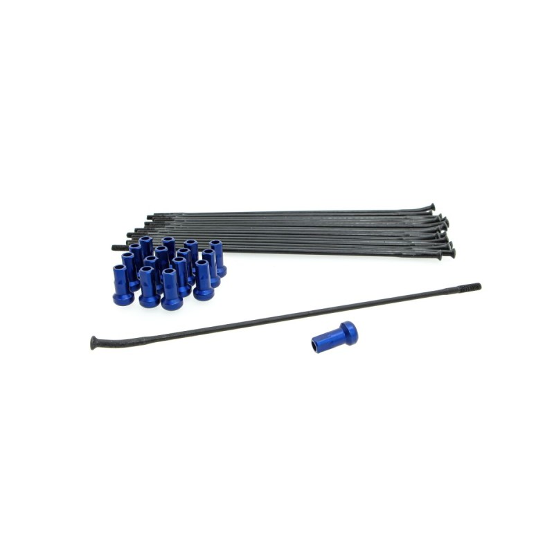 SPOKE KIT FR 19" BK/BL