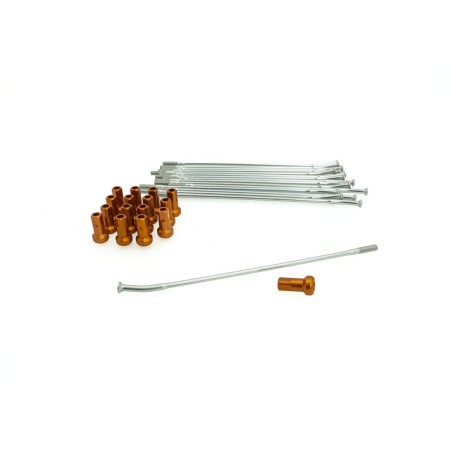 SPOKE KIT RR 16" SIL/OR