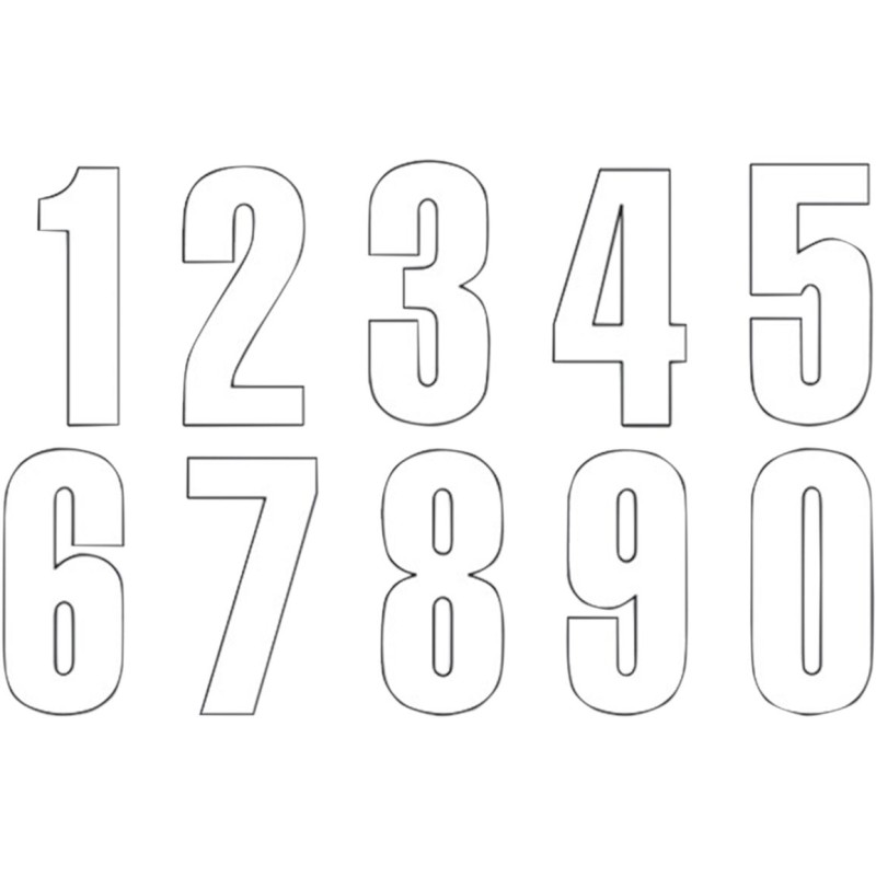 NUMBER 7 13X7CM WH