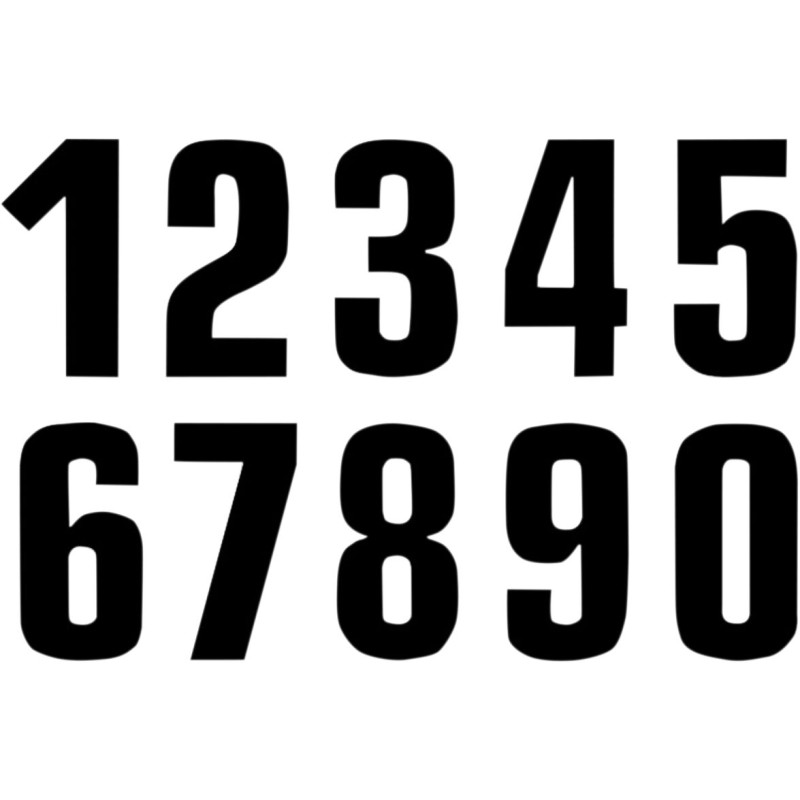 NUMBER 6 16X7.5CM BK