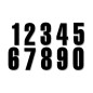 NUMBERS 0-9 13X7CM BK