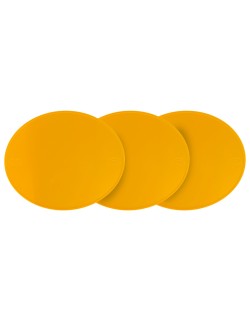 Plaque numéro frontale PRESTON PETTY ovale jaune - pack de 3