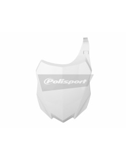 Plaque numéro frontale POLISPORT blanc Kawasaki KX250F/KX450F