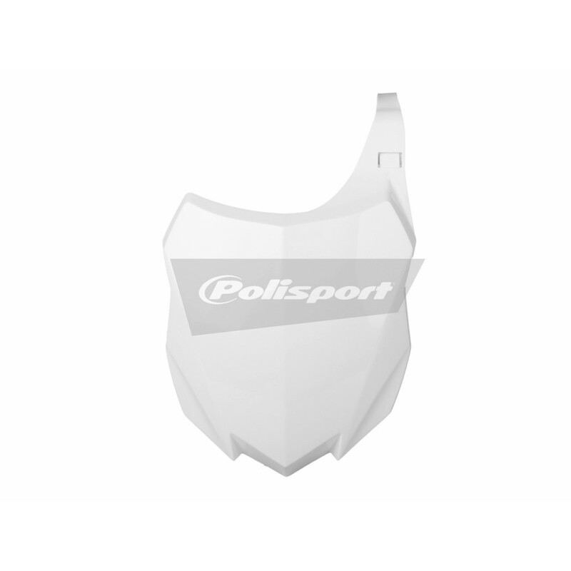 Plaque numéro frontale POLISPORT blanc Kawasaki KX250F/KX450F Plaque numéro frontale POLISPORT blanc Kawasaki KX250F/KX450F