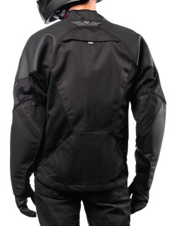 JKT MESH AF LTHR CE BK SM