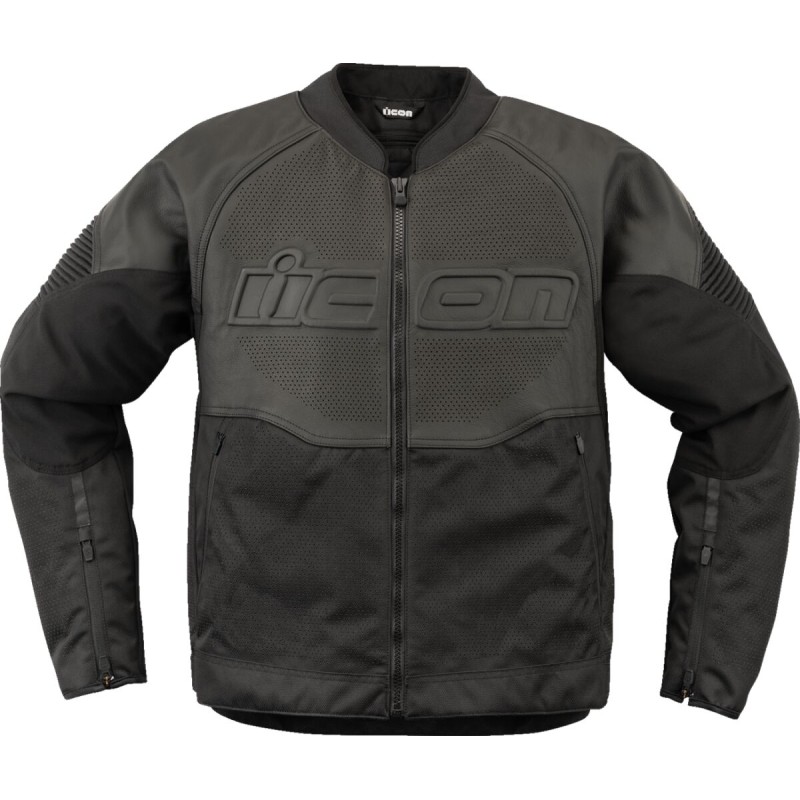 JACKET OVERLORD3 LEATHER BK 3X
